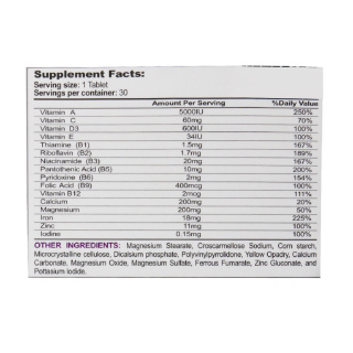 قرص ژن استار مدل Multi Vitamin Mineral بسته 30 عددی - 02