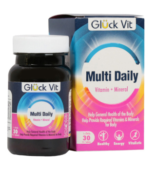 قرص روکش دار Multi Daily بسته 30 عددی گلوک ویت - 01