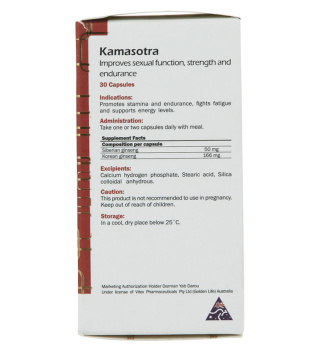 کپسول بهبود دهنده عملکرد جنسی مدل Kamasotra بسته 30 عددی گلدن لایف - 02