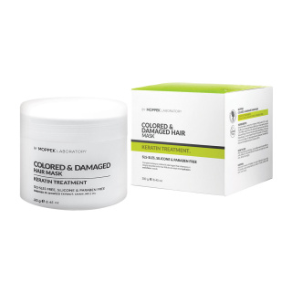 ماسک مو تثبیت کننده رنگ مو حاوی عصاره بابونه مناسب مو رنگ شده و آسیب دیده حجم 300 گرم موپک