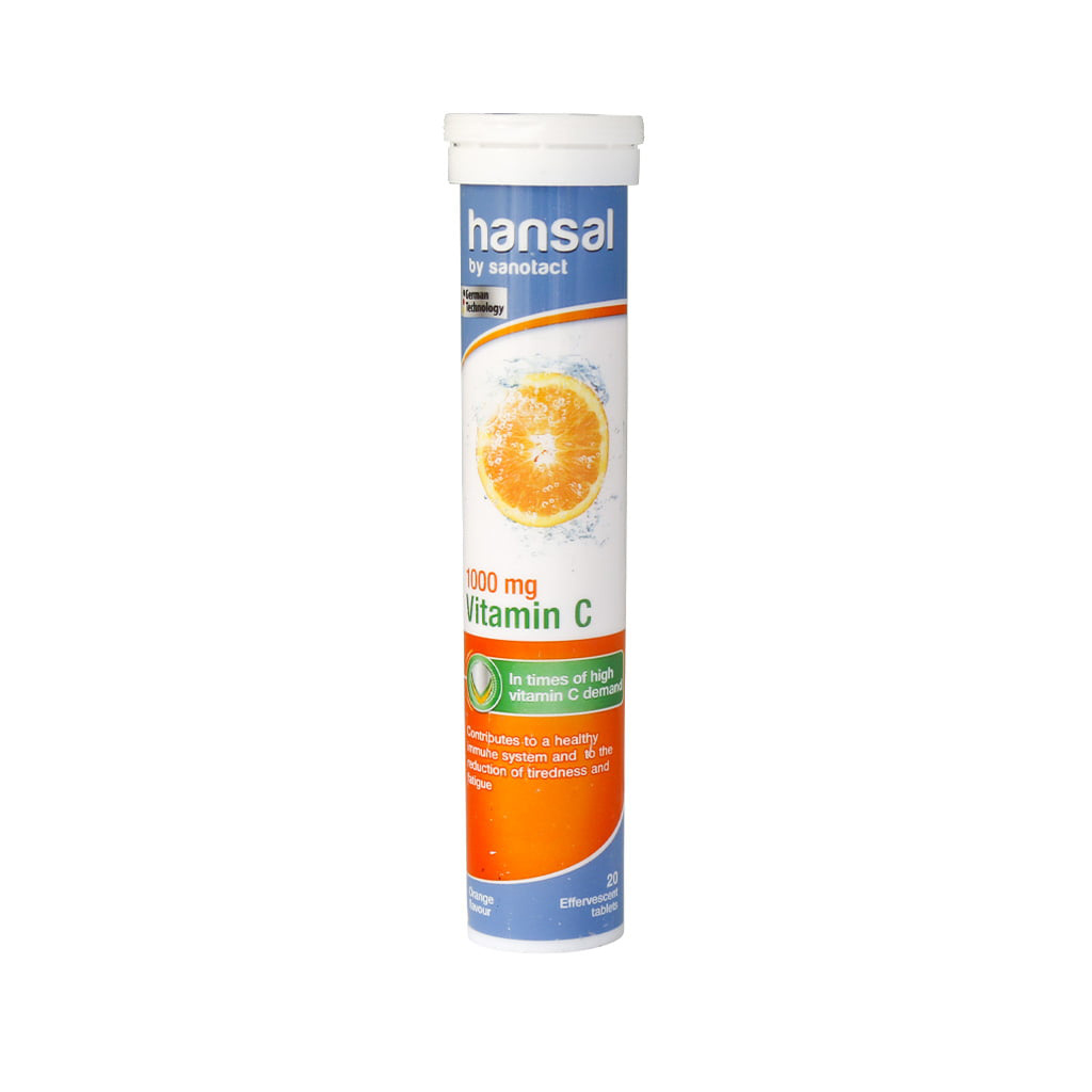 قرص جوشان vitamin C 1000  با طعم پرتقال بسته 20 عددی