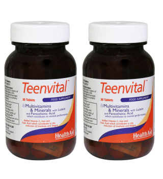 قرص مولتی ویتامین مینرال مدل Teenvital بسته 2 عددی هلث اید