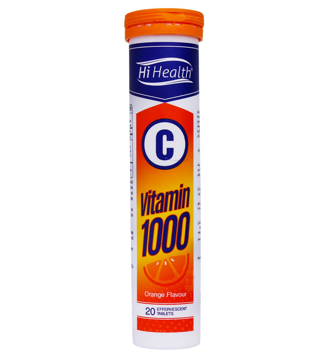 قرص جوشان Vitamin C 1000 پرتقالی بسته 20 عددی