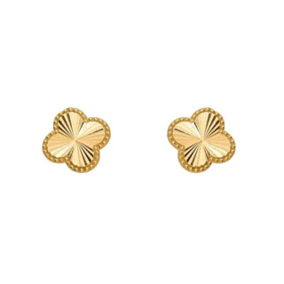 گوشواره طلا 18 عیار مدل مینیمال ونکلیف تراش