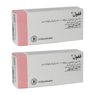 پک 2 عددی کپسول Fefol بسته 30 عددی اینترافارم