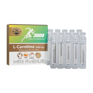 ویال خوراکی ال کارنیتین 3000 میلی گرم بسته 10 عددی مکس اونیو