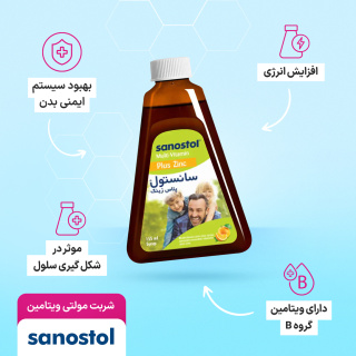 شربت Multi Sanostol به همراه زینک 155 میلی لیتر سانستول - 04