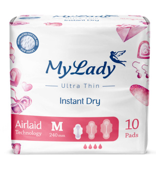 پک 5 عددی نواربهداشتی مای لیدی مدل Instant Dry سایز متوسط بسته 10عددی