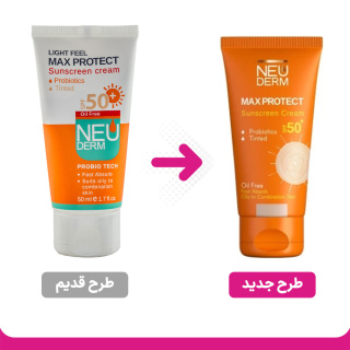 کرم ضد آفتاب مکس پروتکت فاقد چربی بژ طبیعی اس پی اف 50 مناسب برای پوستهای چرب نئودرم - 01