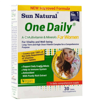 قرص مولتی ویتامین مینرال بانوان مدل One Daily بسته 30 عددی به همراه قرص هیرونیک بسته 30 عددی نیکان فارمد - 03