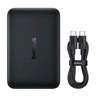 پاوربانک مگنتی بیسوس مدل EnerFill FM11 با ظرفیت 10000mAh و توان 22.5W همراه با کابل