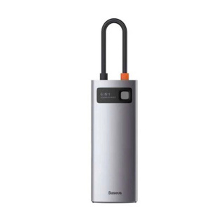 هاب USB-C چند منظوره شش پورت بیسوس سری Metal Gleam مدل CAHUB-CW0G