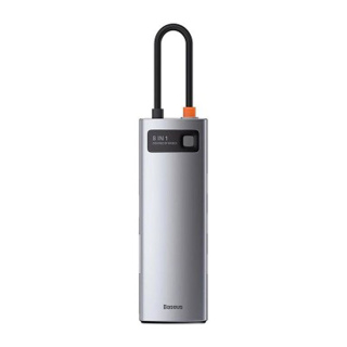 هاب USB-C چند منظوره هشت پورت بیسوس سری Metal Gleam مدل CAHUB-CV0G