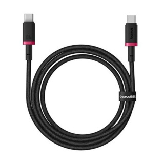 کابل شارژ سریع USB-C به USB-C سری Dura بیسوس مدل p10377803u01-01 با توان 100 وات و طول 1 متر