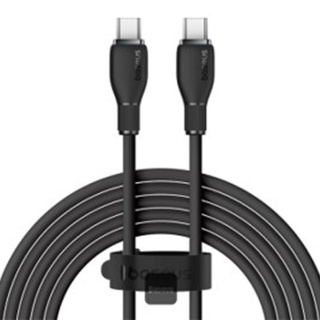 کابل شارژ سریع USB-C به USB-C بیسوس سری Pudding مدل P10355702111-B1 با توان 100 وات و طول 1.2 متر