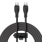 کابل شارژ سریع USB-C به USB-C سری Pudding مدل P10355702111-B1 با توان 100 وات و طول 1.2 متر