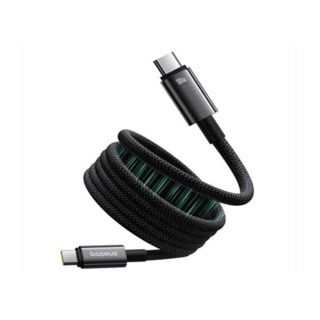 کابل شارژ مغناطیسی USB-C به USB-C بیسوس مدل Tungsten Gold با توان 100W و طول 1m