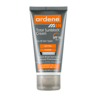 کرم ضد آفتاب آقایان مدل Oil Free با SPF50 حجم 50 میلی لیتر آردن