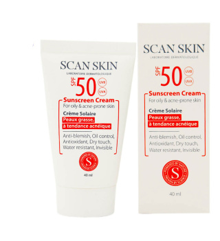 کرم ضد آفتاب اسکن اسکین مخصوص پوست چرب دارای Spf50 حجم 40 میلی لیتر - 01