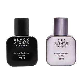پک دو عددی عطر جیبی مردانه اسکلاره مدل Black afghan و creed Aventus حجم 50 میلی لیتر