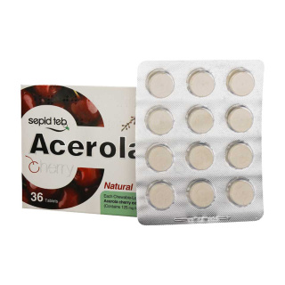 قرص ویتامین C مدل Acerola با طعم گیلاس بسته 36 عددی سپید طب - 01