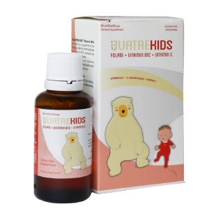 قطره خوراکی آهن دارو افشان شایگان مدل Quatre Kids B12 حجم 30 میلی لیتر - 01