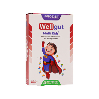 قرص جویدنی زیست تخمیر مدل Well Gut Multi Kids بسته 30 عددی