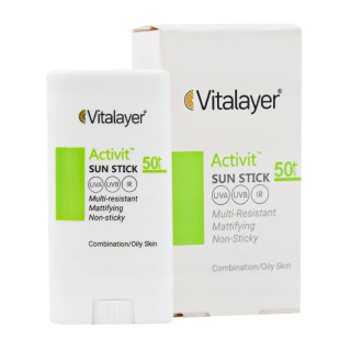 ضد آفتاب استیکی مدل Activit با SPF50 مناسب پوست چرب و مختلط وزن 15 گرم ویتالیر - 01
