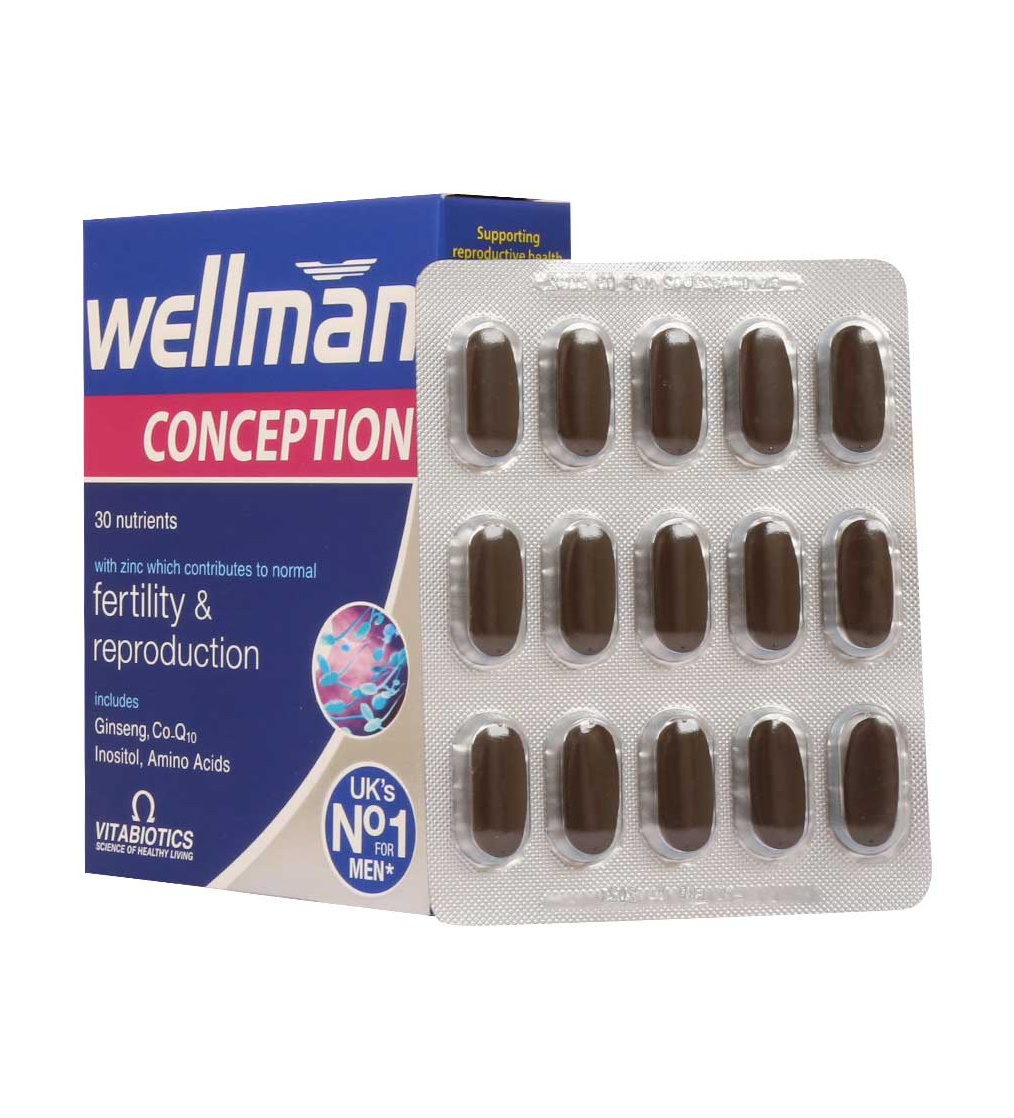 قرص مولتی ویتامین آقایان مدل Wellman Conception بسته 30 عددی ویتابیوتیکس