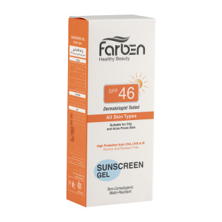 ژل ضد آفتاب با SPF46 مناسب پوست چرب و جوش دار حجم 50 میلی لیتر فاربن - 03
