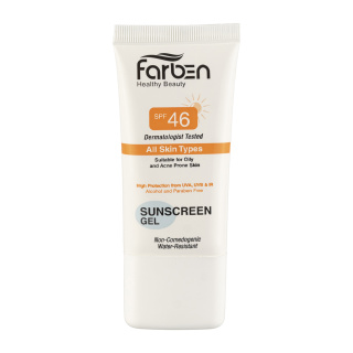 ژل ضد آفتاب با SPF46 مناسب پوست چرب و جوش دار حجم 50 میلی لیتر فاربن