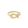 انگشتر طلا 18 عیار مدل امگا طنابی سایز 52 الی گلد گالری