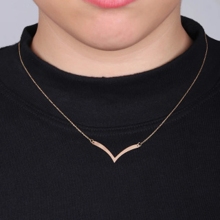 گردنبند طلا 18 عیار زنانه با زنجیر حلقه ای (فلامینگو) مدل MM2183 - 03