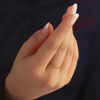 انگشتر طلا 18 عیار زنانه مدل MR1196 سایز 53 - 01