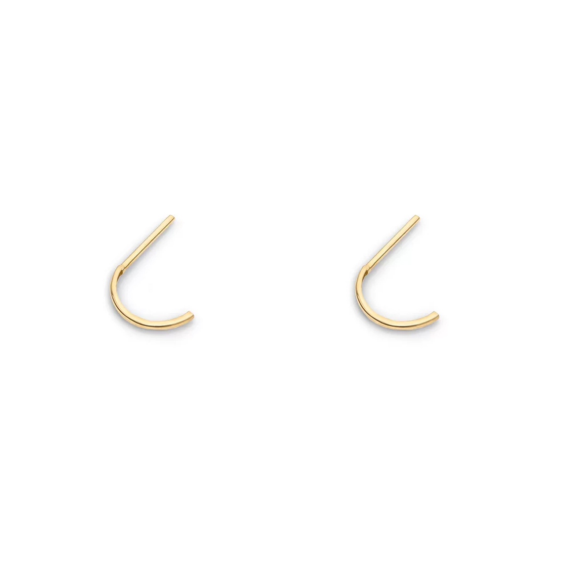 گوشواره طلا 18 عیار مدل هلالی ساده مینیمال