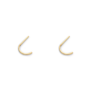 گوشواره طلا 18 عیار مدل هلالی ساده مینیمال