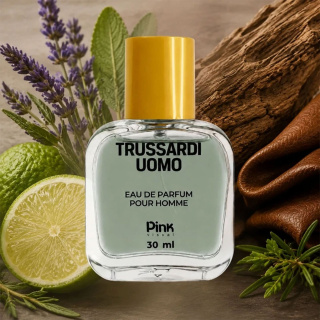 عطر جیبی مردانه مدل Trussardi Uomo حجم 30 میلی لیتر پینک ویژوال - 01