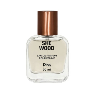 عطر جیبی زنانه مدل She Wood حجم 30 میلی لیتر پینک ویژوال
