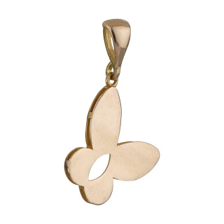 نیم ست طلا کم اجرت 18 عیار زنانه طرح پروانه کد KMS0710 - 01