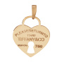 آویز طلا 18 عیار مدل قلب تیفانی تخت بزرگ