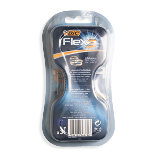 خودتراش سه تیغه مدل Flex3 بلیستر 3 عددی بیک - 01