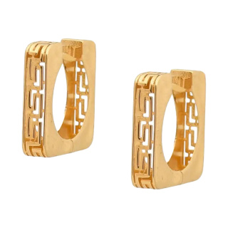 گوشواره طلا 18 عیار مدل امگا مربع ورساچی ایلونا گالری