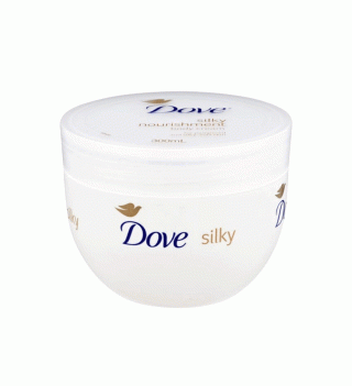 کرم مرطوب کننده دست و بدن مدل Silky حجم 300میل داو