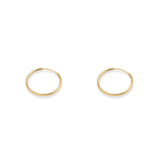 گوشواره طلا 18 عیار مدل دایره حلقه ای رز1
