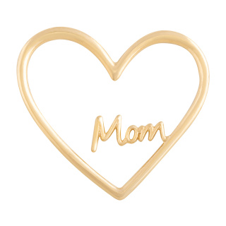 آویز طلا 18 عیار مدل قلب توخالی MOM