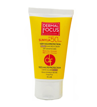 کرم ضد آفتاب رنگی درمال فوکوس با SPF50 مناسب پوست خشک حجم 50 میلی لیتر
