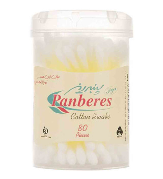 گوش پاک کن بسته 80 عددی پنبه ریز