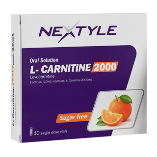 ویال خوراکی ال کارنیتین 2000 میلی گرم با طعم پرتقال بسته 10 عددی نکستایل - 02