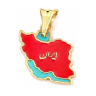 آویز طلا 18 عیار طرح ایران (قرمز) سپینود گالری