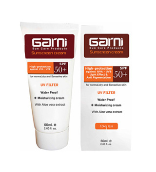 کرم ضد آفتاب بی رنگ گارنی با SPF50 مناسب پوست نرمال خشک و حساس حجم 60 میلی لیتر